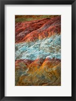 Framed Nevada, Overton, Valley Of Fire State Park Multi-Colored Rock Formation