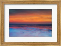 Framed New Jersey, Cape May, Sunset On Ocean Shore