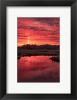 Framed New Jersey, Cape May, Sunrise On Creek