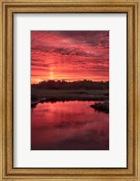 Framed New Jersey, Cape May, Sunrise On Creek