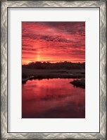 Framed New Jersey, Cape May, Sunrise On Creek