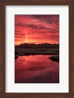 Framed New Jersey, Cape May, Sunrise On Creek