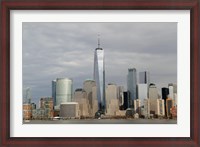 Framed One World Trade Center And Other Manhattan Skyscrapers Seen From Jersey City, NJ