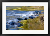 Framed Oregon Abstract Of Autumn Colors Reflected In Wilson River Rapids