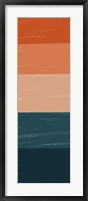 Framed Teal Orange Sunset I