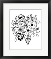 Framed 'Flower Sketch' border=