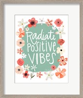 Framed Radiate Positive Vibes