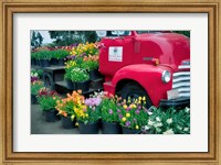 Framed Floral Truck