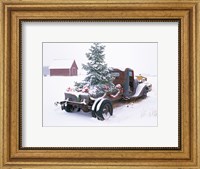 Framed Christmas Truck