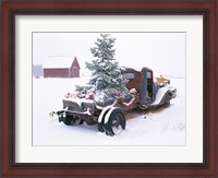 Framed Christmas Truck