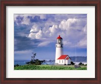 Framed Red Roof Lighthouse