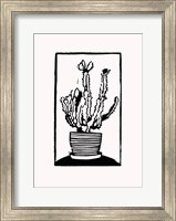 Framed Black Cactus