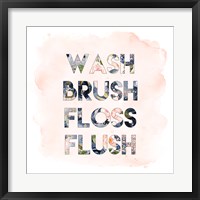 Framed Wash, Brush, Floss, Flush
