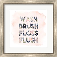 Framed Wash, Brush, Floss, Flush
