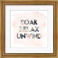 Framed Soak, Relax, Unwind