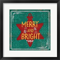 Framed 'Merry and Bright' border=