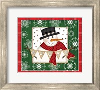 Framed Joy Snowman