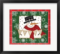 Framed Joy Snowman