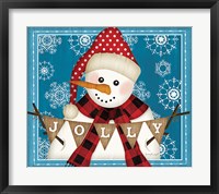 Framed Jolly Snowman