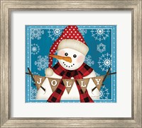 Framed Jolly Snowman