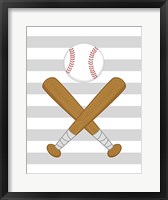 Framed Baseball Stripes