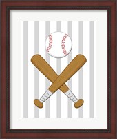 Framed Baseball Stripes