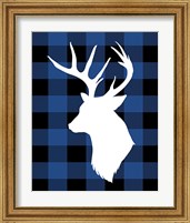 Framed 'Plaid Deer' border=