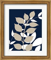 Framed Navy Foliage I