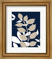 Framed Navy Foliage III