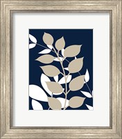 Framed 'Navy Foliage III' border=