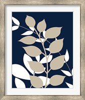 Framed Navy Foliage III