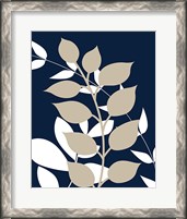 Framed Navy Foliage III