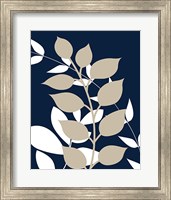 Framed Navy Foliage III