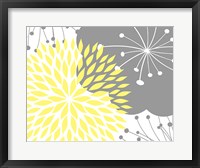 Framed Yellow Foliage Floral