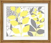 Framed Yellow Foliage Floral III