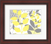 Framed Yellow Foliage Floral III