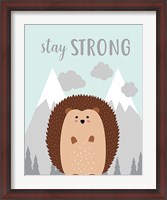 Framed Stay Strong Hedgehog