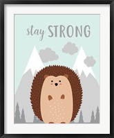 Framed Stay Strong Hedgehog