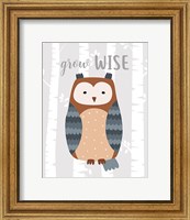 Framed Grow Wise Owl