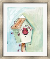 Framed Birdhouse Cardinal