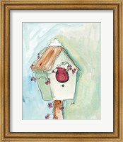 Framed Birdhouse Cardinal