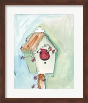 Framed Birdhouse Cardinal