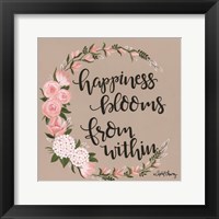 Framed Happiness Blooms from Within