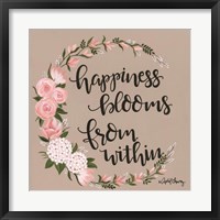 Framed Happiness Blooms from Within