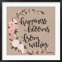Framed Happiness Blooms from Within