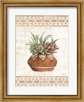 Framed Southwest Terracotta Succulents II