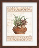 Framed Southwest Terracotta Succulents II