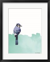 Framed Bird on Blue