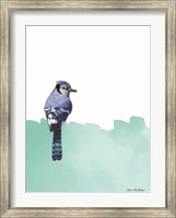 Framed Bird on Blue