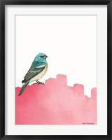 Framed Bird on Pink